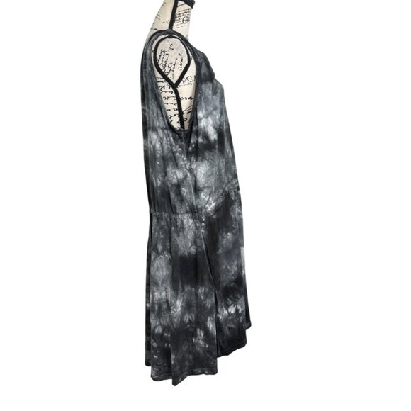 Sweaty Betty Take It Easy Tie Dye Dress Black Gray Sleeveless Womens Size US 16 - Picture 2 of 9